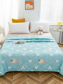 1pc Umbrella Pattern Quilt, Modern Fabric Quilt For Home - Multicolor - View 3