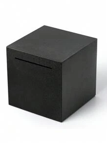 1 个不锈钢存钱罐，简约纯色存钱罐，适合家庭最佳礼物 - 黑色 - 查看 1