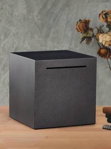 1 个不锈钢存钱罐，简约纯色存钱罐，适合家庭最佳礼物 - 黑色 - 查看 2