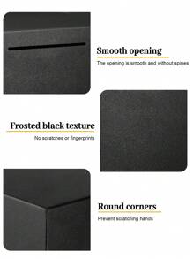 1 个不锈钢存钱罐，简约纯色存钱罐，适合家庭最佳礼物 - 黑色 - 查看 4