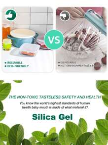 6 Cái/bộ Nắp Định Hình, Nắp Silicon Đa Năng Hiện Đại Cho Nhà Bếp - trắng - Xem 5