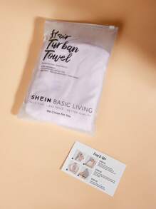SHEIN Basic living 2. Generacja Szybkoschnący Ręcznik z Mikrofibry Do Włosów Turban Prezent Świąteczny Boże Narodzenie Na Prezenty Świąteczne Wystrój Domu Łazienka