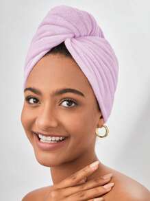 SHEIN Basic living 2. Generacja Szybkoschnący Ręcznik z Mikrofibry Do Włosów Turban Prezent Świąteczny Boże Narodzenie Na Prezenty Świąteczne Wystrój Domu Łazienka