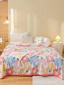 1 Chăn Họa Tiết Hoa, Chất Liệu Vải Hiện Đại Cho Phòng Khách & Phòng Ngủ, Trang Trí Nhà Cửa, Tất Cả Các Mùa - Nhiều màu - Xem 3