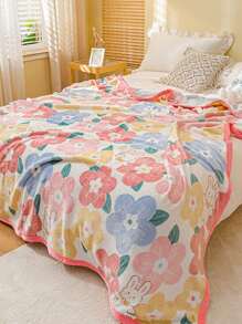 1 Chăn Họa Tiết Hoa, Chất Liệu Vải Hiện Đại Cho Phòng Khách & Phòng Ngủ, Trang Trí Nhà Cửa, Tất Cả Các Mùa - Nhiều màu - Xem 4