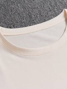 Manfinity Hypemode Áo thun & Áo lót Nam Hoạt hình Lá thư Giải trí - Màu be - Xem 5