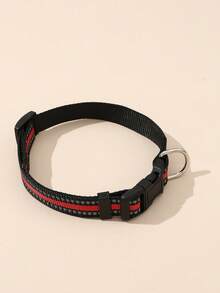 1pc Reflective Strip Pet Collar For Dog And Cat For Outdoor - Multicolor - View 2