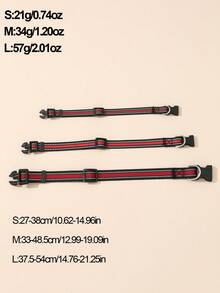 1pc Reflective Strip Pet Collar For Dog And Cat For Outdoor - Multicolor - View 3