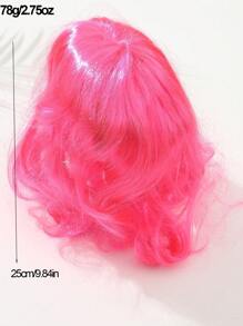 1pc Solid Color Pet Wig For Dog And Cat For Decoration - Hot Pink - View 6