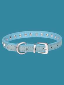 1入組水鑽裝飾寵物項圈適用於狗狗和貓適用於戶外 - 藍色 - 查看 2