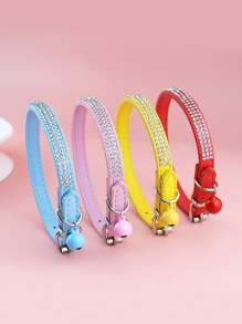 1pc Rhinestone Decor Random Pet Collar For Dog And Cat For Outdoor - Multicolor - View 2