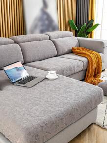 1 Máy Tính Dạ Nỉ Họa Tiết Lá Ghế Sofa Ghế hiện Đại Polyester Co Giãn Ghế Sofa Đệm Cho Gia Đình, Tất Cả Các Mùa - Màu Xám nhạt - Xem 1