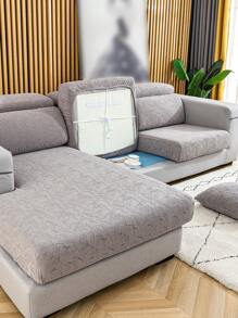 1 Máy Tính Dạ Nỉ Họa Tiết Lá Ghế Sofa Ghế hiện Đại Polyester Co Giãn Ghế Sofa Đệm Cho Gia Đình, Tất Cả Các Mùa - Màu Xám nhạt - Xem 5