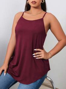 Top de tirantes unicolor - Burdeos - Ver 1