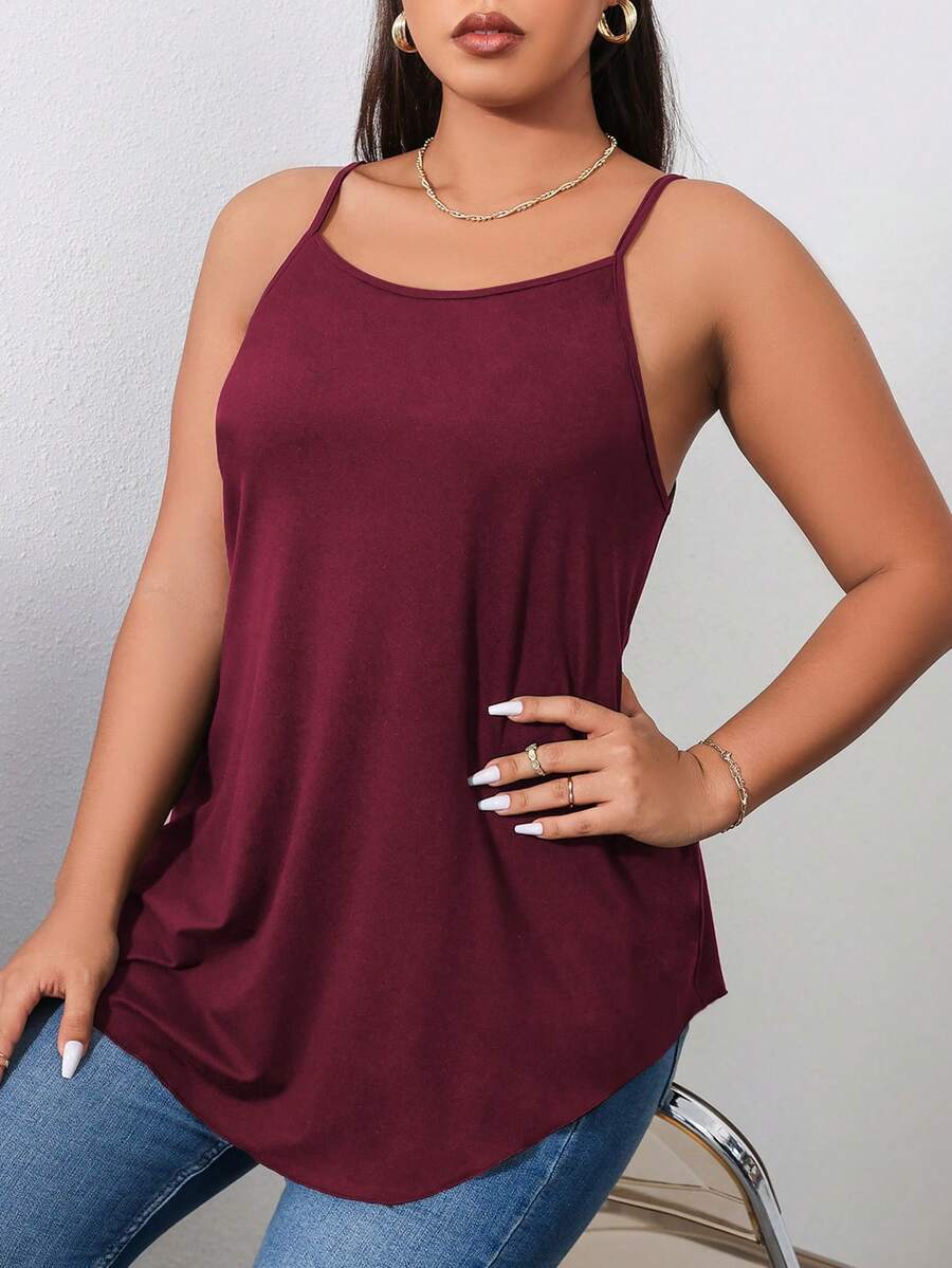 Top de tirantes unicolor - Burdeos - Ver 1
