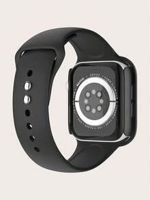 1 Miếng Đen 2 trong1 Đúng mốt Nhựa Loại vỏ & Đồng hồ đeo tay , Tương thích với Apple Watch - màu đen - Xem 2