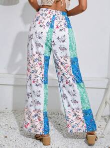 GENKIRA Quần nữ Thắt nút Hoa Chắp vá Boho - Nhiều màu - Xem 2