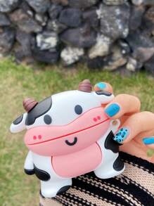 Cute Stuff 卡通奶牛设计保护壳，兼容 AirPods Kawaii - 彩色 - 查看 4