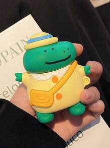 Vỏ thiết kế khủng long hoạt hình tương thích với AirPods - màu xanh lá - Xem 4