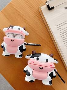 Cute Stuff 卡通奶牛设计保护壳，兼容 AirPods Kawaii - 彩色 - 查看 6