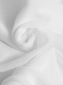 SHEIN 青少年女孩褶邊木耳邊寬背帶上衣 - 白色 - 查看 4