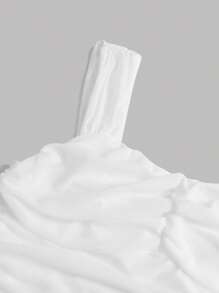 SHEIN 青少年女孩褶邊木耳邊寬背帶上衣 - 白色 - 查看 5