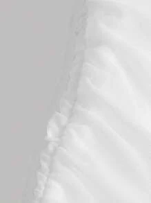 SHEIN 青少年女孩褶邊木耳邊寬背帶上衣 - 白色 - 查看 6