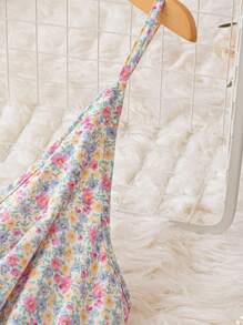 SHEIN LUNE Plus Ditsy Floral Print Ruffle Hem Cami Dress - Multicolor - View 3