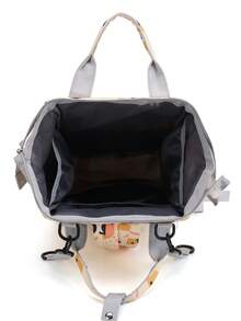 Baby Fruit Print Polyester Large Capacity Diaper Bag With Adjustable Strap For Outdoor - Multicolor - View 3