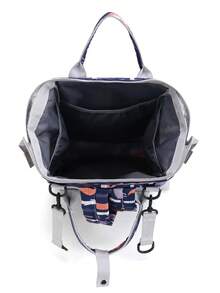 Bebé Bolsa de pañales con estampado de zorro poliéster con con tira ajustable para exterior - Multicolor - Ver 3