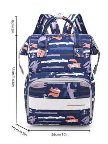 Bebé Bolsa de pañales con estampado de zorro poliéster con con tira ajustable para exterior - Multicolor - Ver 5