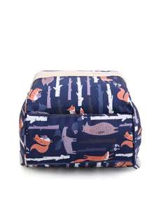 Bebé Bolsa de pañales con estampado de zorro poliéster con con tira ajustable para exterior - Multicolor - Ver 6