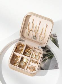 1入組多格首飾收納盒 - 駝色 - 查看 3