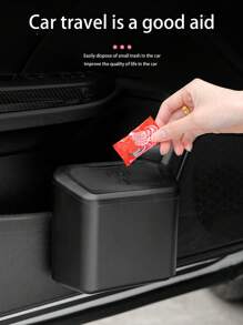 Thùng rác ô tô bằng nhựa màu - màu đen - Xem 1