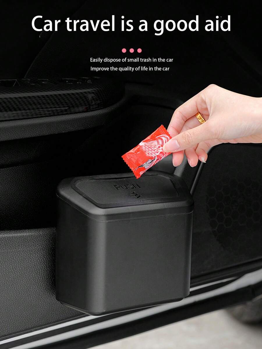 Thùng rác ô tô bằng nhựa màu - màu đen - Xem 1