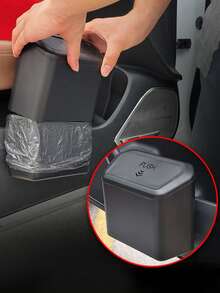 Thùng rác ô tô bằng nhựa màu - màu đen - Xem 3