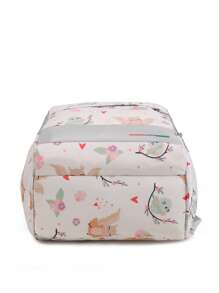 Bebé Bolsa de pañales flor & con estampado de pájaro poliéster de gran capacidad con con tira ajustable para exterior - Multicolor - Ver 6