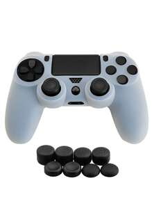 9入組防滑按鈕蓋和殼套套裝適用於PS4 - 彩色 - 查看 1