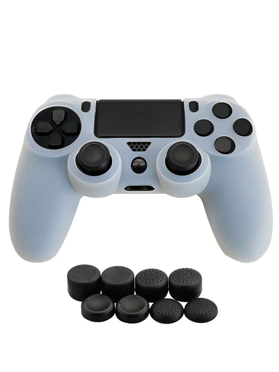 9入組防滑按鈕蓋和殼套套裝適用於PS4 - 彩色 - 查看 1
