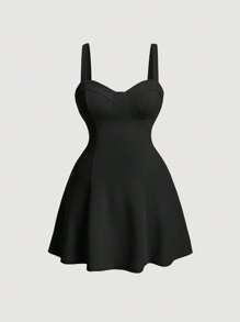 SHEIN MOD Plus Solid Cami Dress,Graduation Dress,Birthday Dresses For Women,Corset Dress For Women - Black - View 1