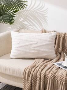 1 Vỏ Gối Sang Trọng Nổi (Không Bao Gồm Lõi Gối) Vỏ Gối Vuông Phong Cách Đơn Giản Cho Phòng Khách Phòng Ngủ Tất Cả Các Mùa - trắng - Xem 6