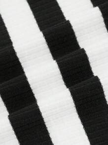 SHEIN EZwear Striped Print Bodycon Dress