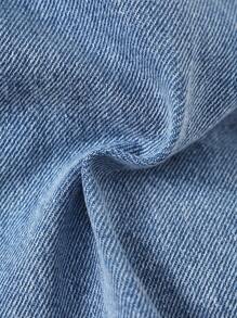 Toddler Boy Quần yếm & Áo liền quần Denim Túi Hoạt hình Giải trí - Rửa trung bình - Xem 5