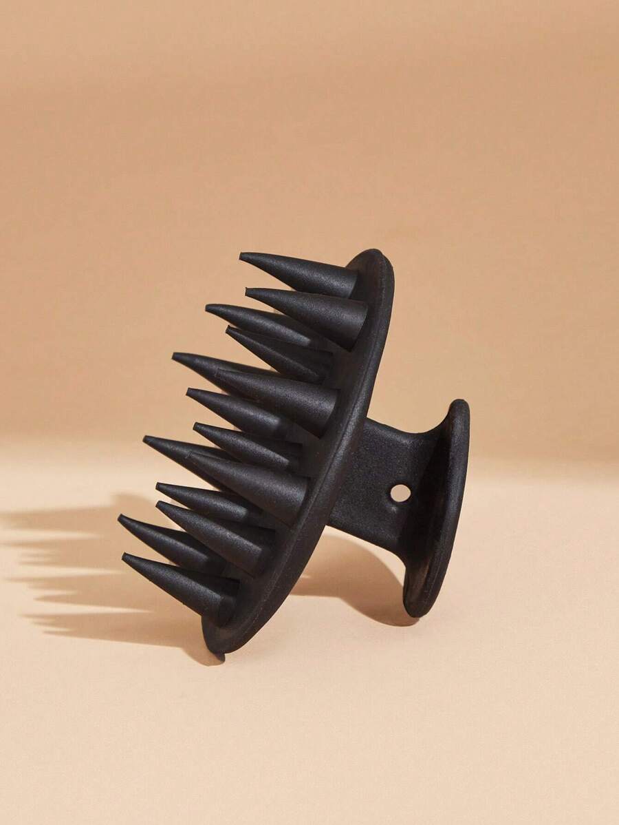 BASIC LIVING 1pc Scalp Massager Shampoo Brush Scrubber With Soft Silicone Bristles For Hair, Wet & Dry Use Home Bathroom Decor Summer