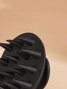 BASIC LIVING 1pc Scalp Massager Shampoo Brush Scrubber With Soft Silicone Bristles For Hair, Wet & Dry Use Home Bathroom Decor Summer