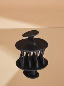 BASIC LIVING 1pc Scalp Massager Shampoo Brush Scrubber With Soft Silicone Bristles For Hair, Wet & Dry Use Home Bathroom Decor Summer