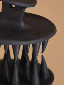 BASIC LIVING 1pc Scalp Massager Shampoo Brush Scrubber With Soft Silicone Bristles For Hair, Wet & Dry Use Home Bathroom Decor Summer