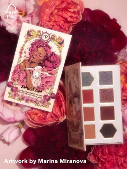 Palette De Fards à PaupièRes Adventurous Aries 8 Couleurs-Fard à PaupièRes Mat Scintillant Orange Rouge Marron-Fard à PaupièRes CrèMe Longue Tenue à Haute Pigmentation-Fard à PaupièRes Rose Marron- NoëL Hiver Paillettes Marque Beauté Visage Maquillage CosméTique Pour Femmes Filles Parfait Pour Hiver IdéAl Pour Y2K ÉLéGant Mode Adapté Pour Anniversaire Xmas Cadeau FêTe PrêT Meilleure Couleur