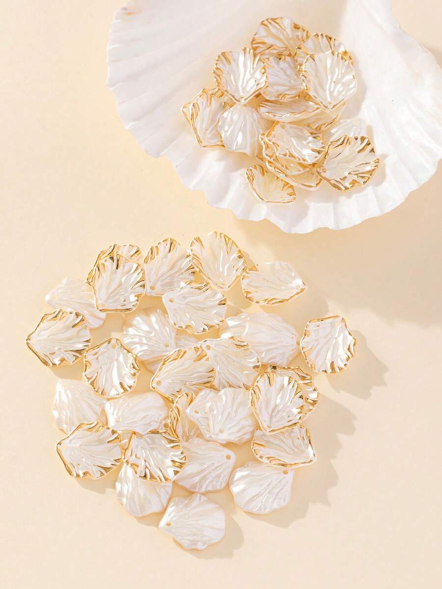 50pcs/Set Creative Shell DIY Pendant For Women For Jewelry Making Holiday - Yellow Gold - View 1