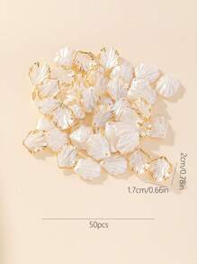 50pcs/Set Creative Shell DIY Pendant For Women For Jewelry Making Holiday - Yellow Gold - View 3